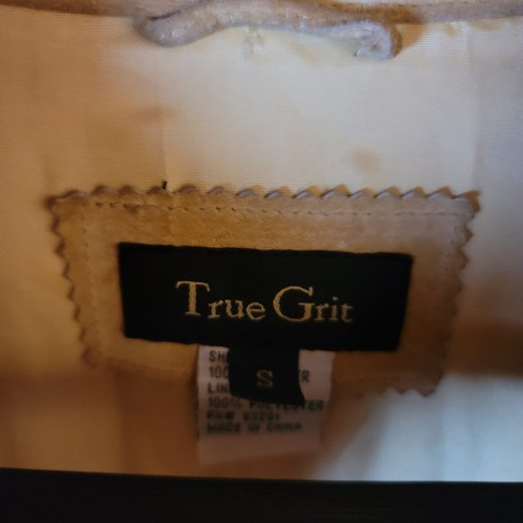 True Grit women's suede jacket in camel color size S - Picture 2 of 3